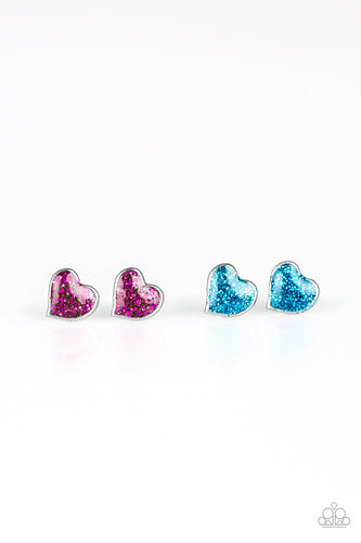 Starlet Shimmer Sparkling Heart Earrings - Paparazzi - Susan's Jewelry Shop
