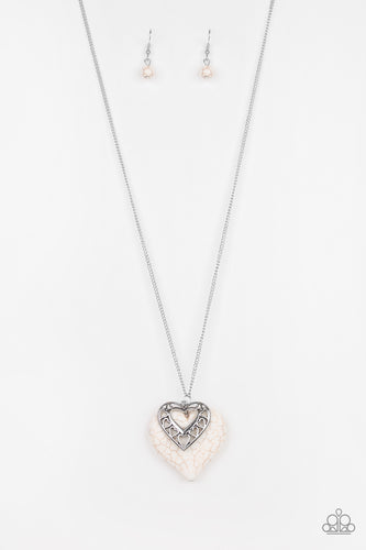Southern Heart - White Necklace - Susan's Jewelry Shop