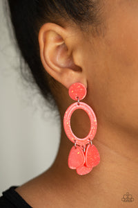 Sparkling Shores - Orange Paparazzi Arcrylic Post Earrings - Susan's Jewelry Shop