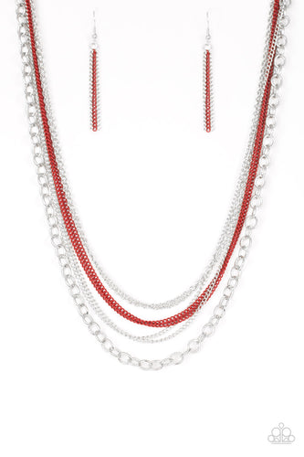 Intensely Industrial - Red Necklace - Susan's Jewelry Shop