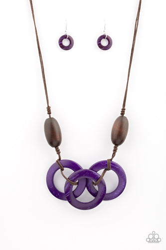 Bahama Drama - Purple Wooden - Susan's Jewelry Shop