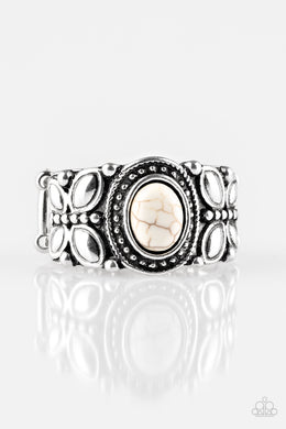 Butterfly Belle - White Crackle Stone Ring - Susan's Jewelry Shop