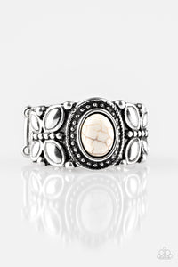 Butterfly Belle - White Crackle Stone Ring - Susan's Jewelry Shop