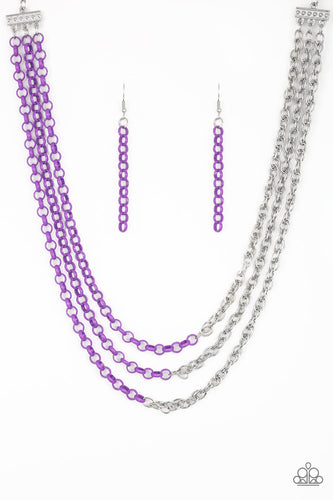 Turn Up The Volume - Purple Necklace - Susan's Jewelry Shop