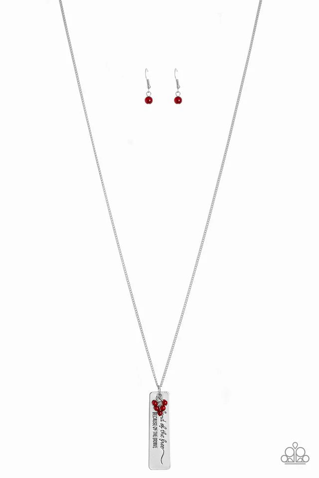 Because Of The Brave Red Necklace