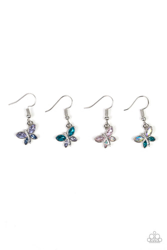 Starlet Shimmer Butterfly Rhinestone Fish Hook Earrings