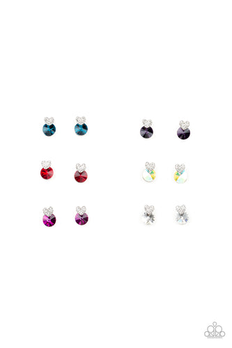 Starlet Shimmer White Heart Rhinestone Earring