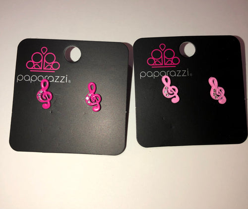 Starlet Shimmer Music Post Earrings