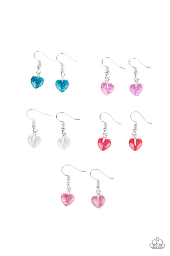 Starlet Shimmer Glittery Heart Earrings