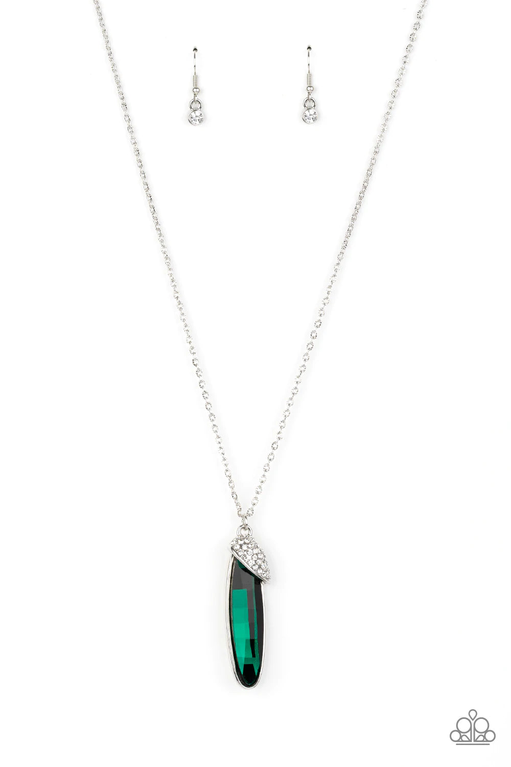 Spontaneous Sparkle Green Necklace