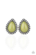 Boldly Beaded - Green Post Earrings